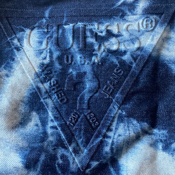 New!!! Guess Bleached Denim Duffel Bag - Picture 1 of 5